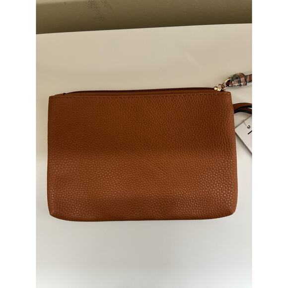 NWT Malibu Skye Vegan Leather Wristlet Purse Brown GIftable Festival Boho - Picture 4 of 7